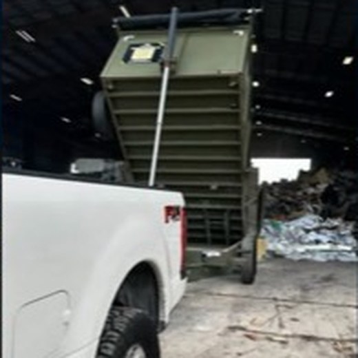 Seahawks Solutions dump trailer on a debris job